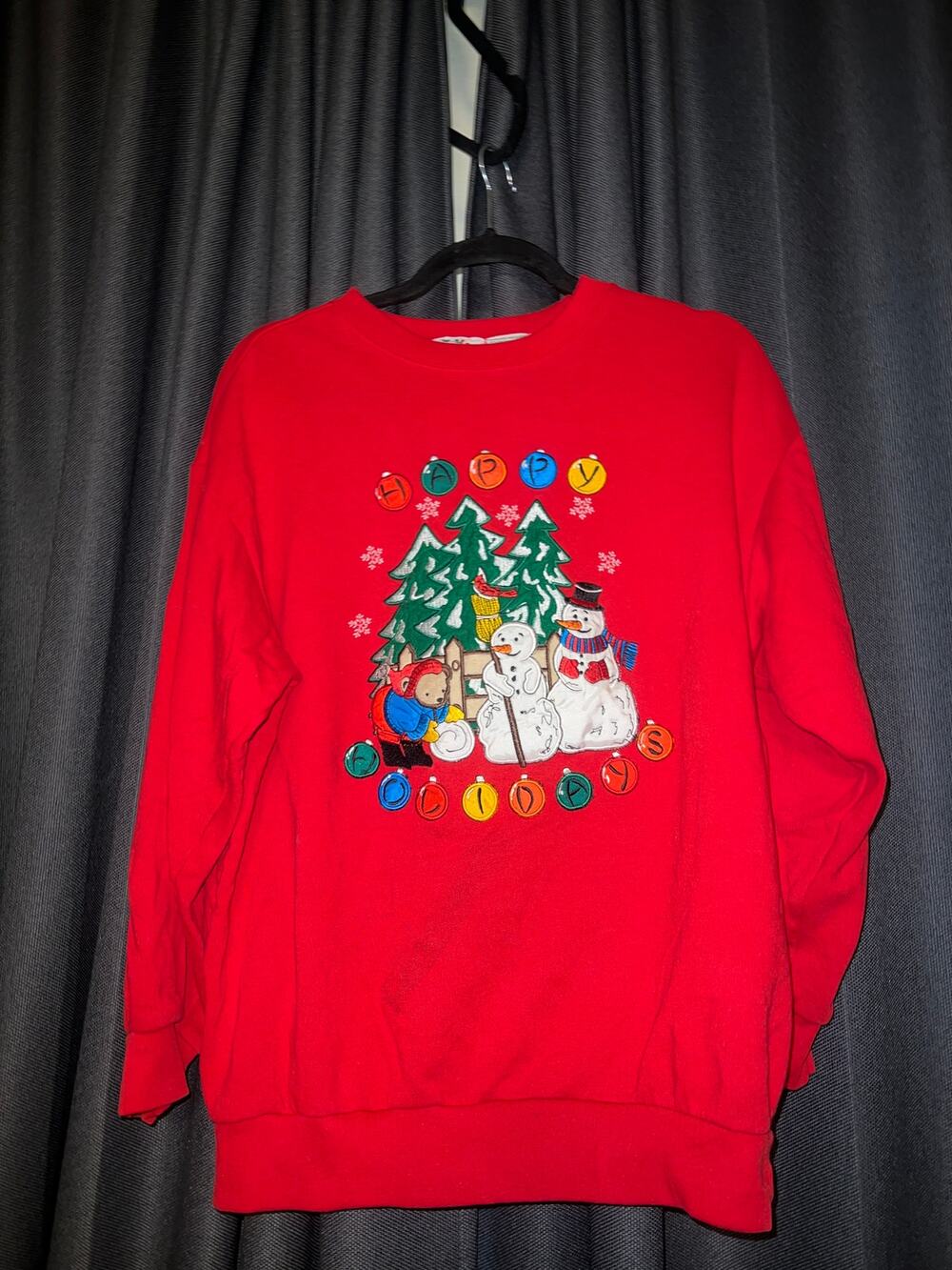 Ugly Christmas Sweater Xmas Sweatshirt Crewneck Size Medium Vintage